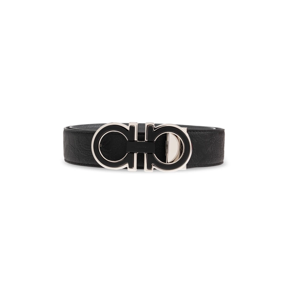 Ferragamo Cinturón Gancini Reversible Y Ajustable Accessories Hombre Negro 115 Cm Cinturón Gancini Reversible Y Ajustable