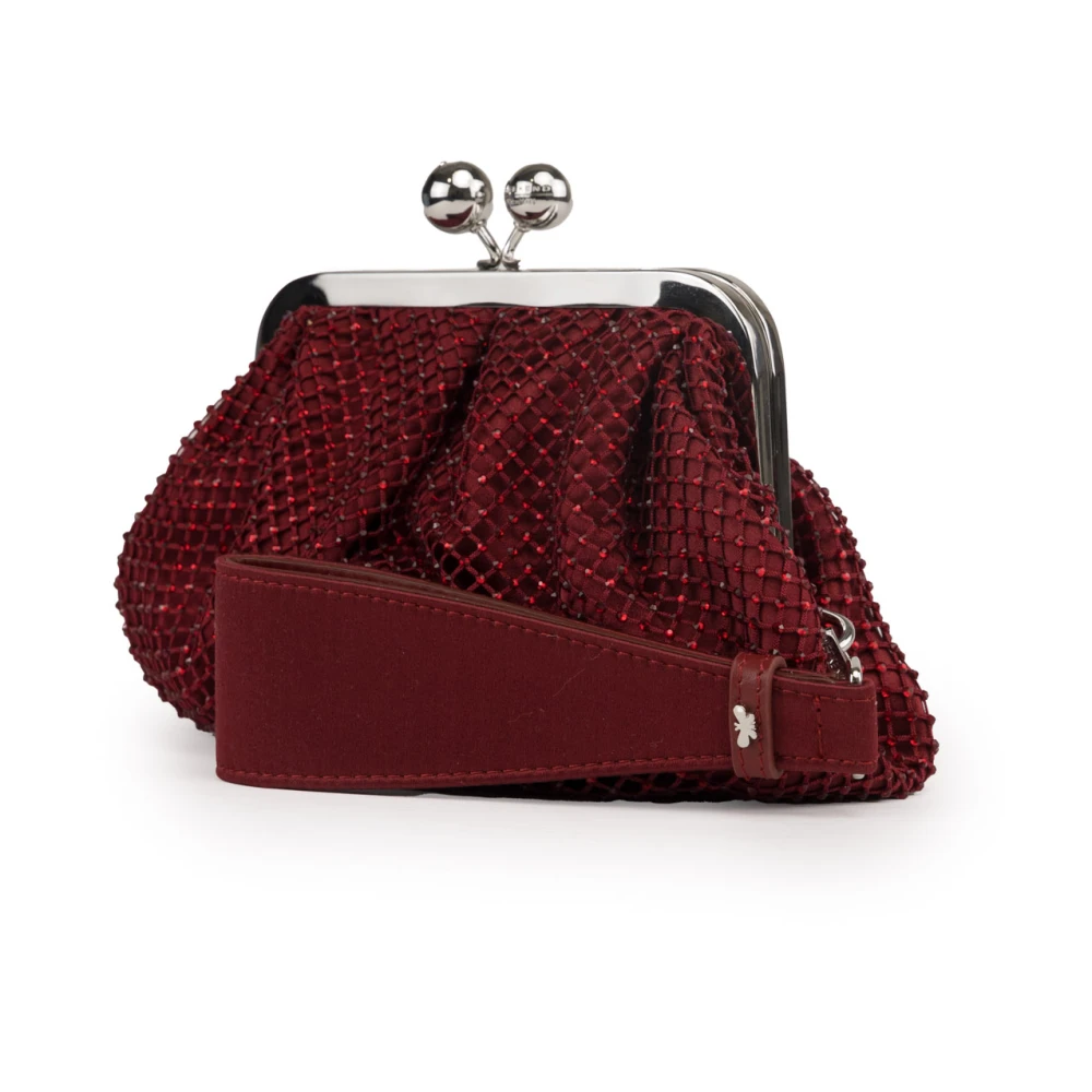 Max Mara Weekend Rode Kristal Clutch met Kettingband Red Dames