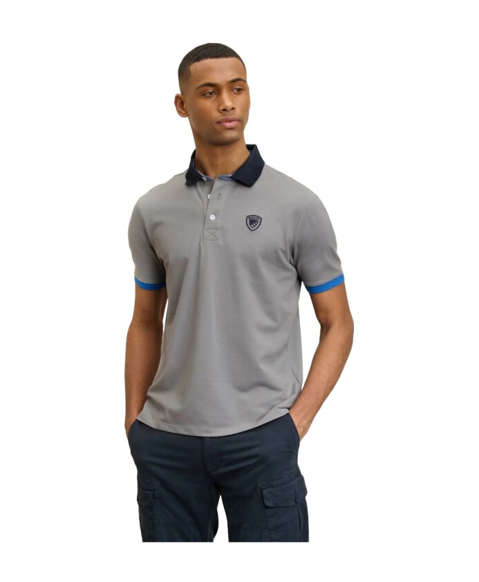 polo-en-coton-avec-col-en-chambray