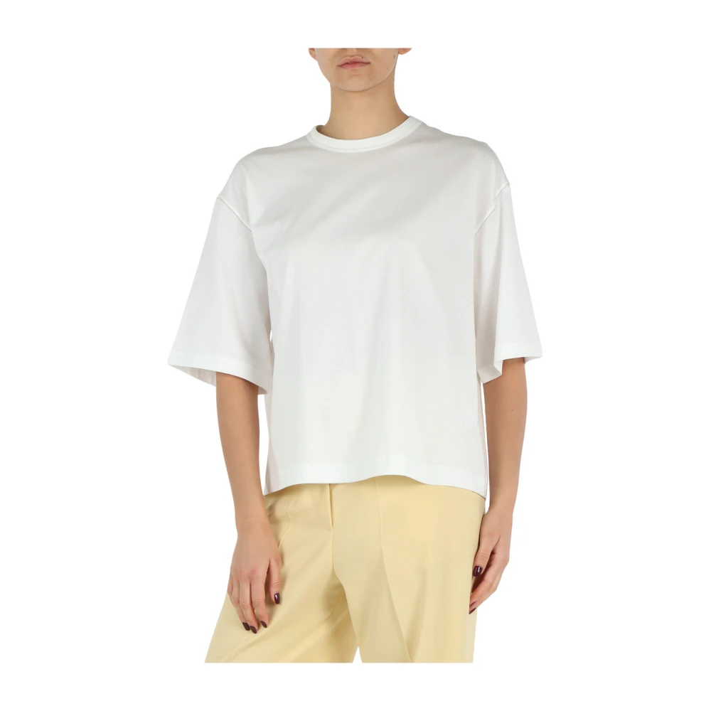 Fabiana Filippi Oversized Katoenen T-shirt met Metalen Details White Dames
