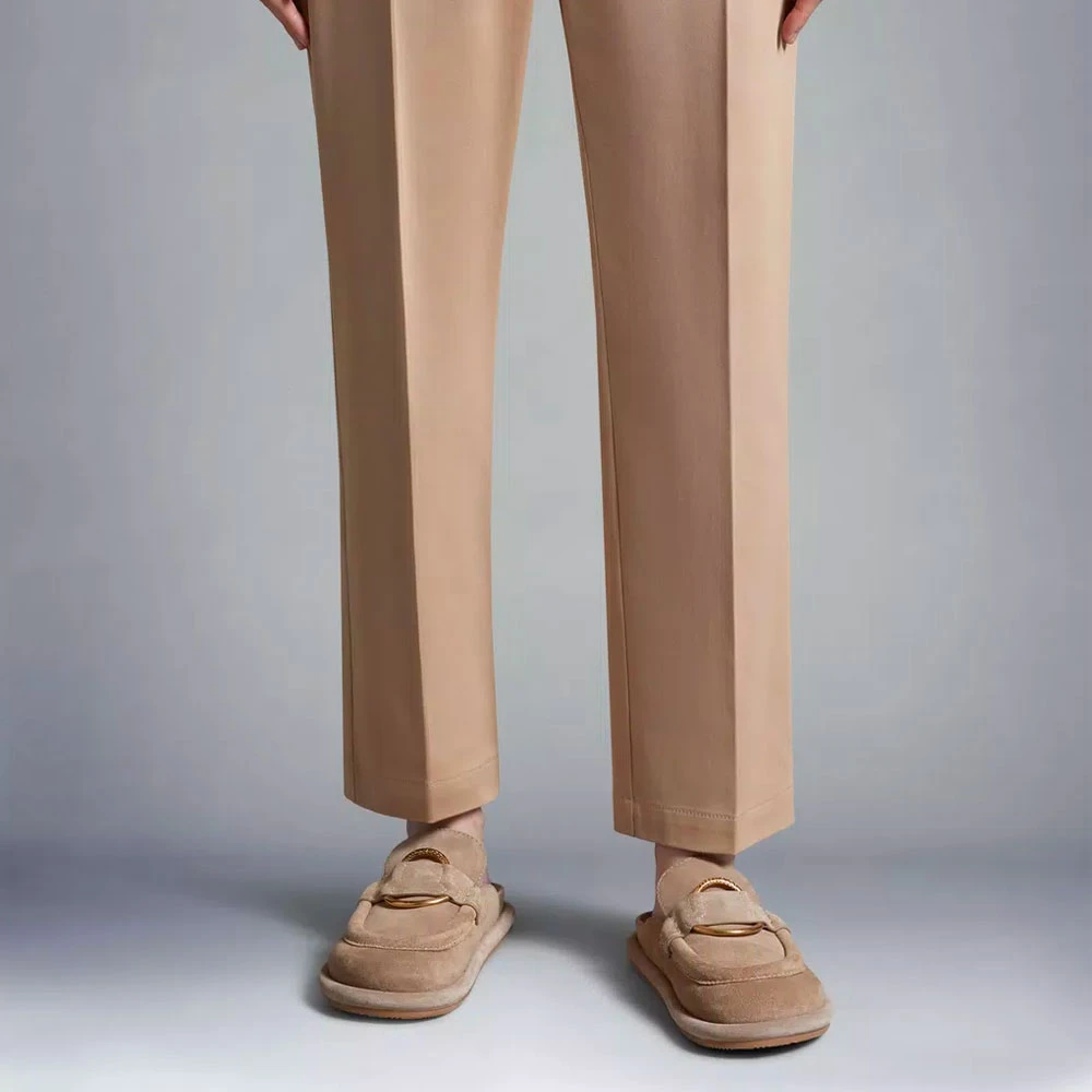 Moncler Casual broek met elastische tailleband Brown Dames