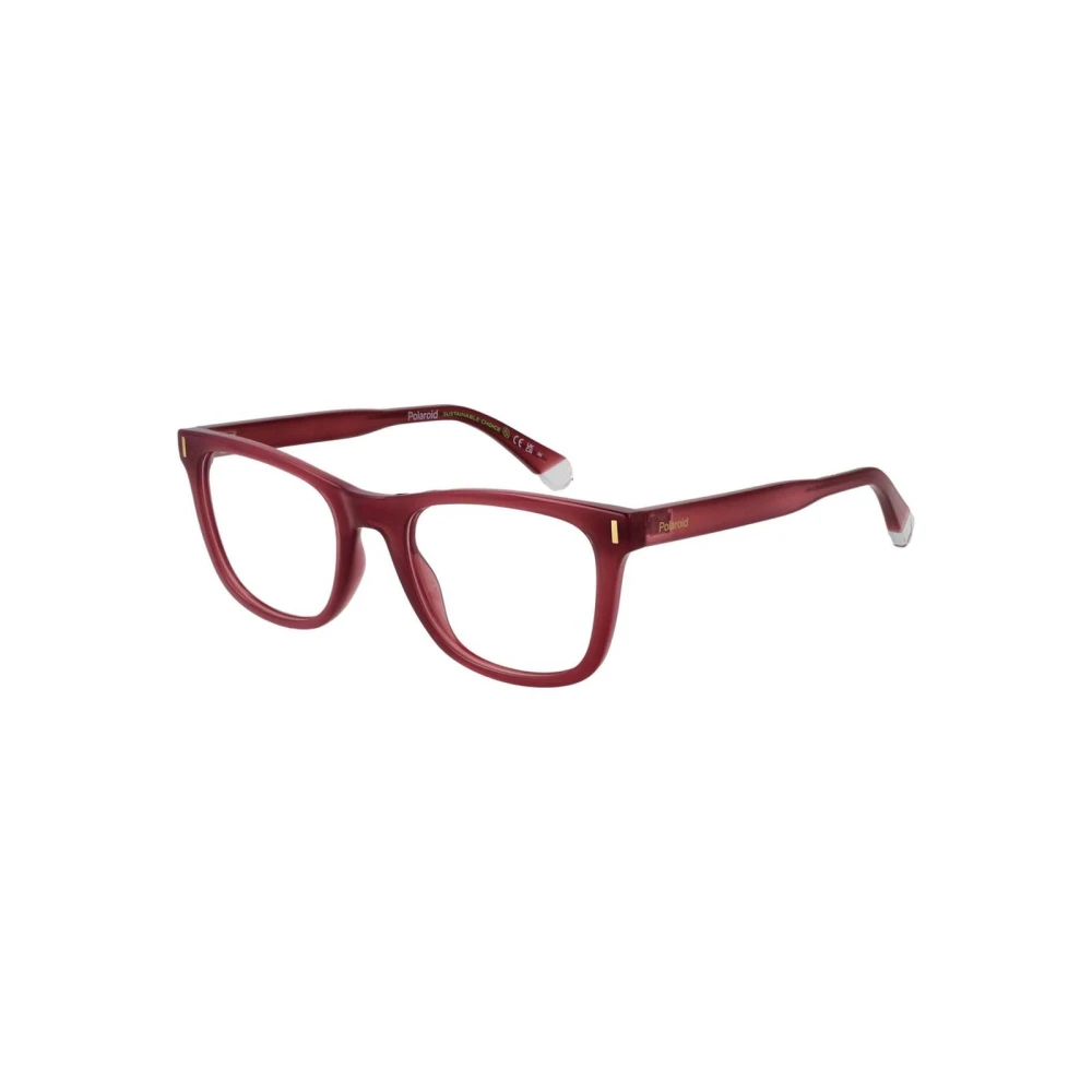 Polaroid Women's Red Glasses, One Size, Rectangle Optical Frames