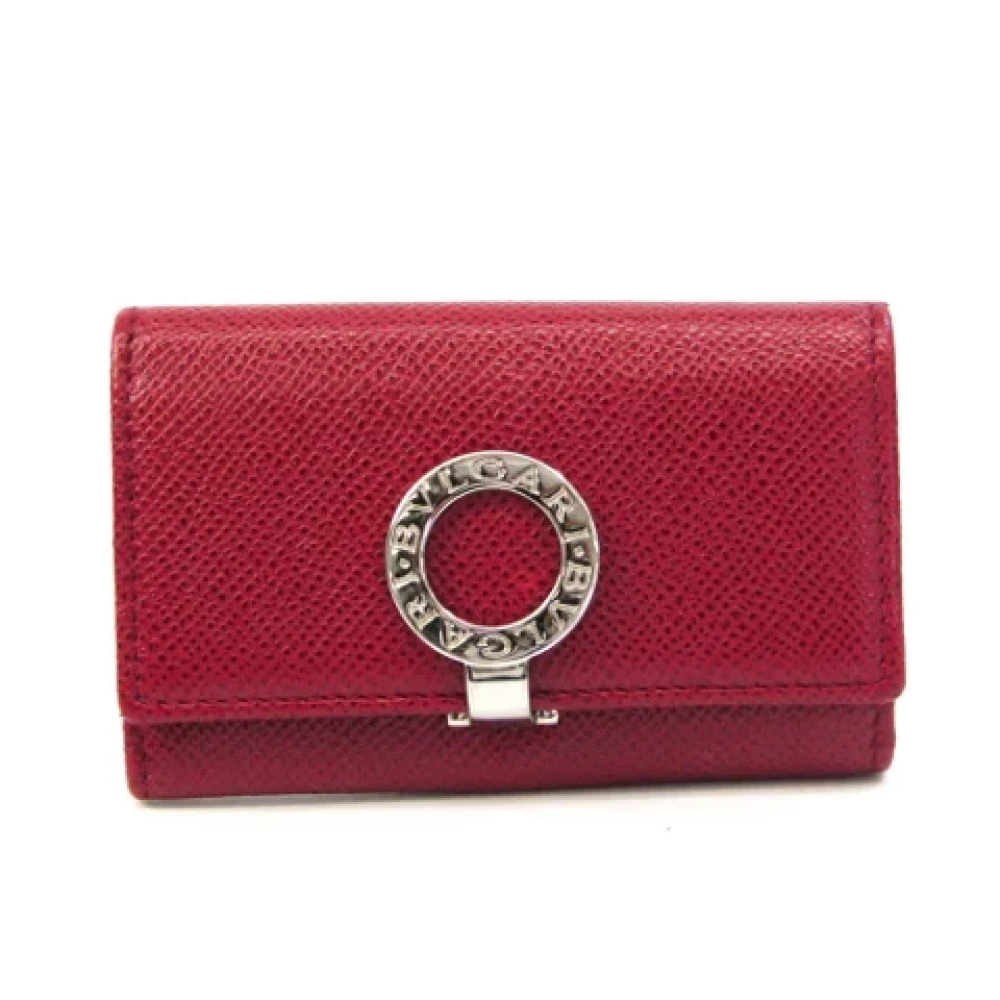 Bvlgari Vintage Pre-owned Leather key-holders Red Dames