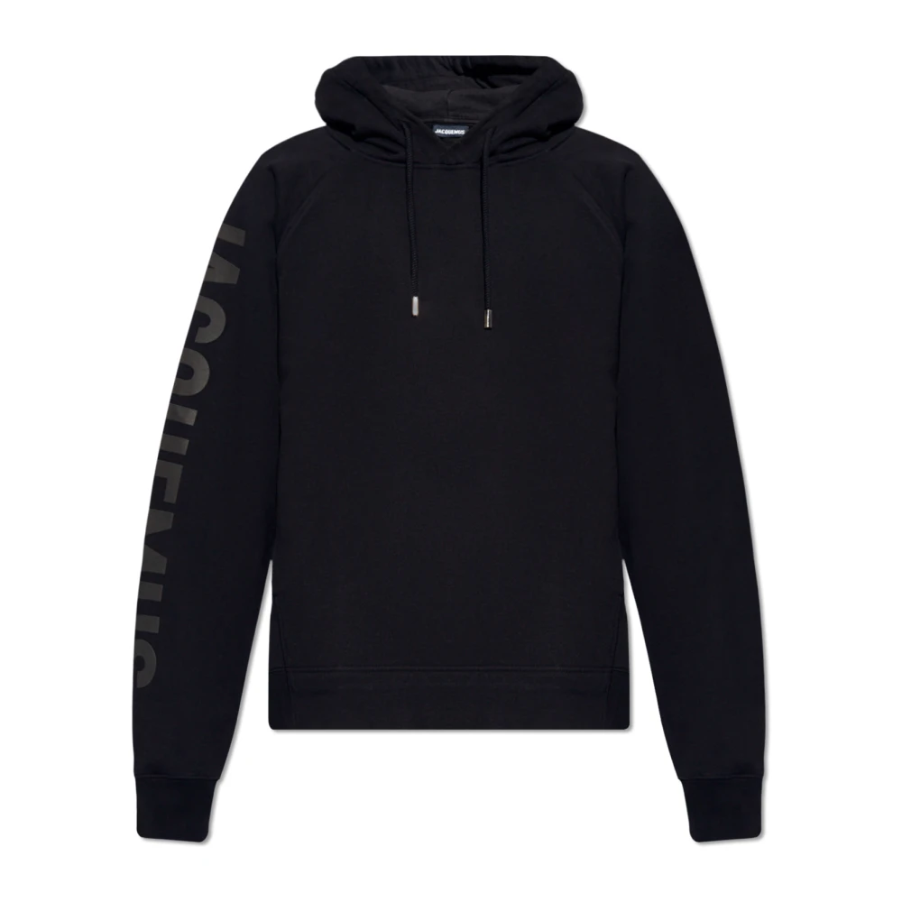 Jacquemus Typo hoodie with logo Black Heren