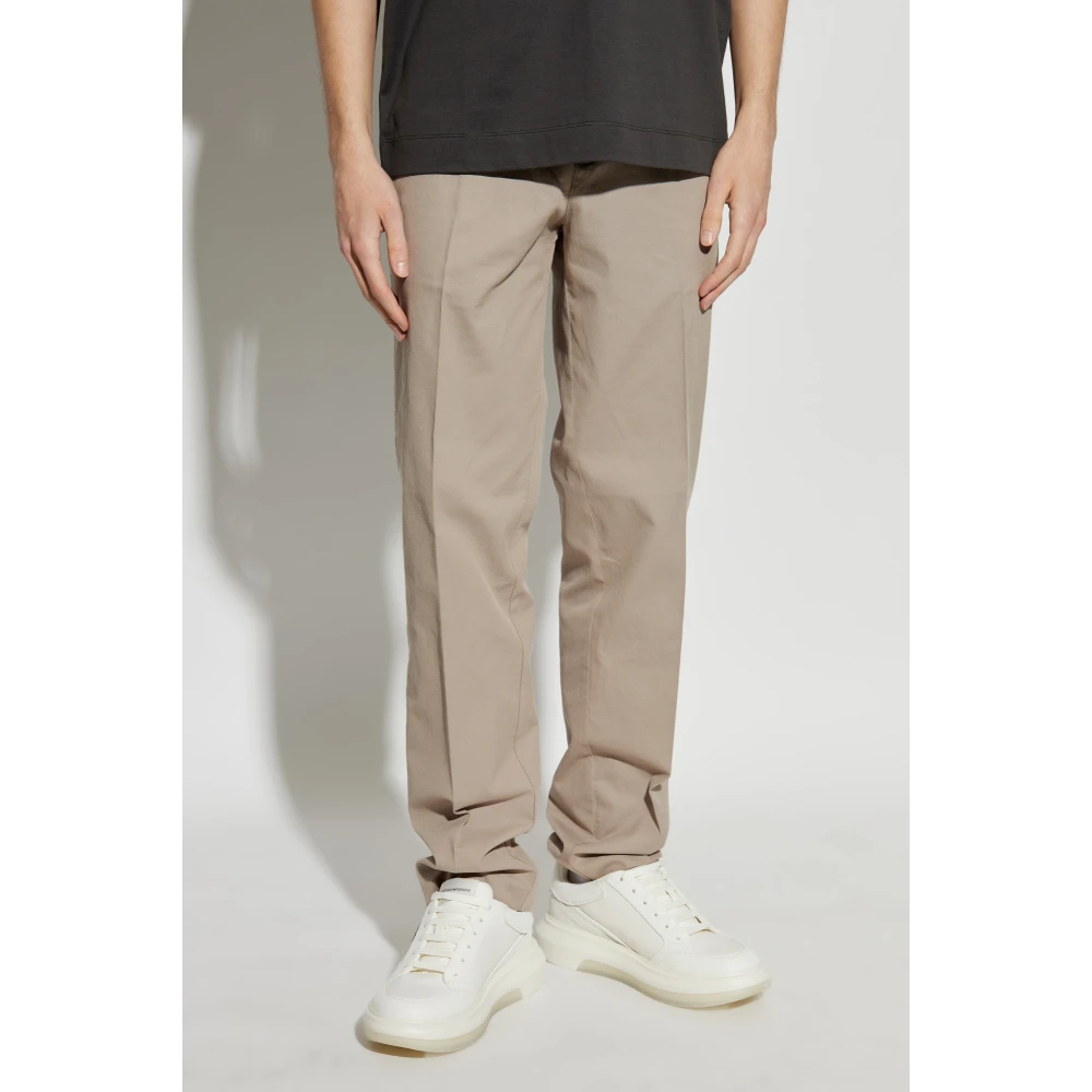 Emporio Armani Broek met licht toelopende pijpen Gray Heren