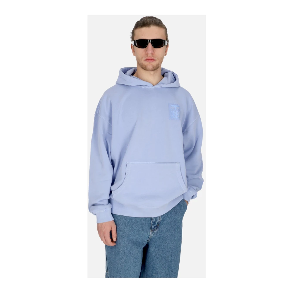 Obey Pigment Eyes Icon Lichtgewicht Hoodie Blue Heren