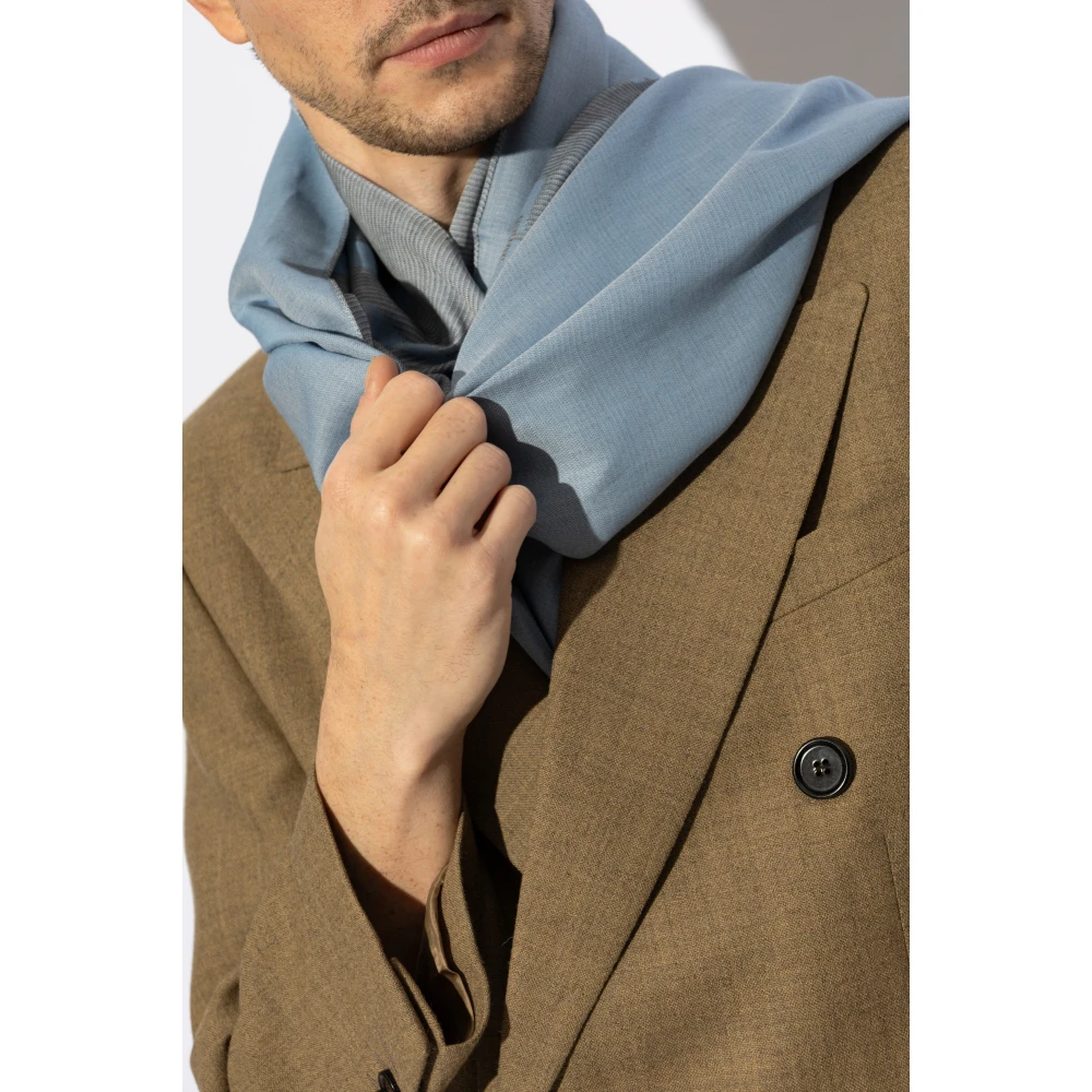 Emporio Armani Sjaal met logo Blue Heren