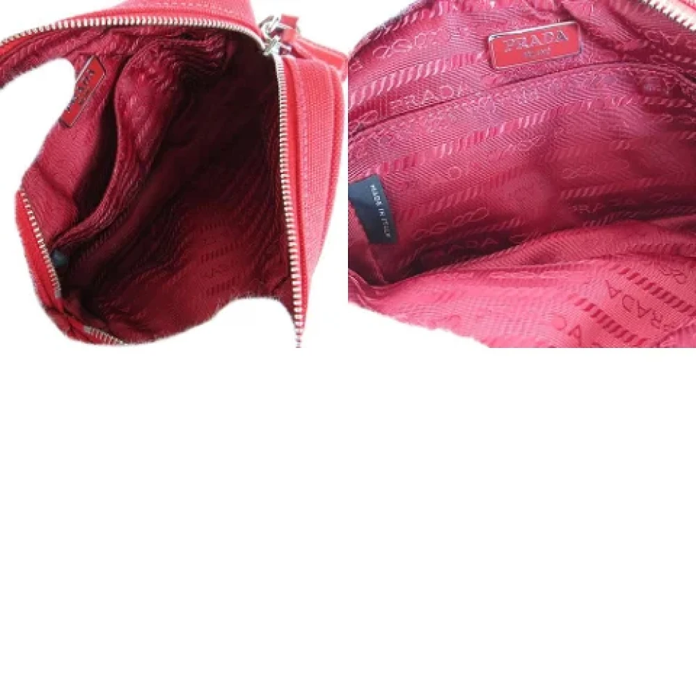 Prada Vintage Pre-owned Canvas prada-bags Red Dames