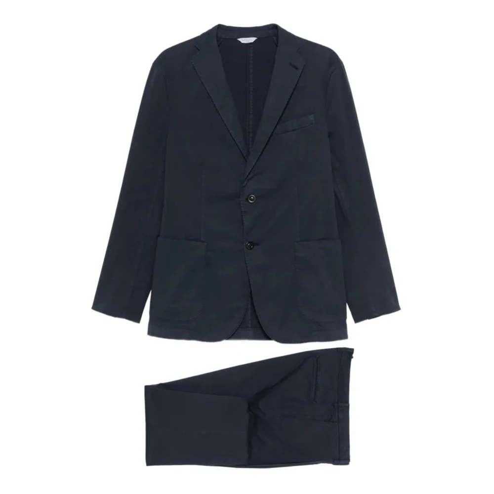 Boglioli Men's Blue Single Breasted Suits, Xl, Two Button Suit