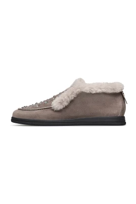 Crystals Embellished Suede Loafer