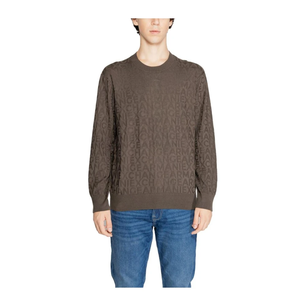 Armani Exchange Gebreide Viscose T-shirt Heren Collectie Green Heren