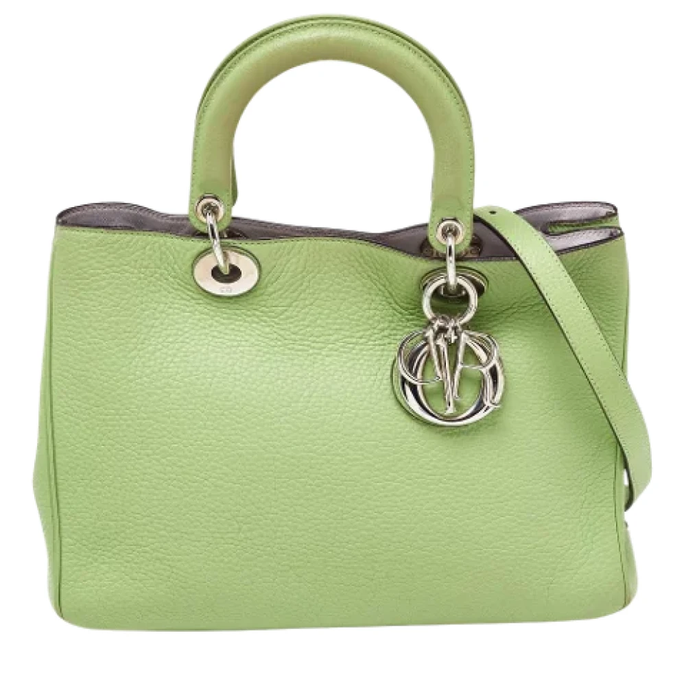 Dior Vintage Pre-owned Leather totes Green Dames