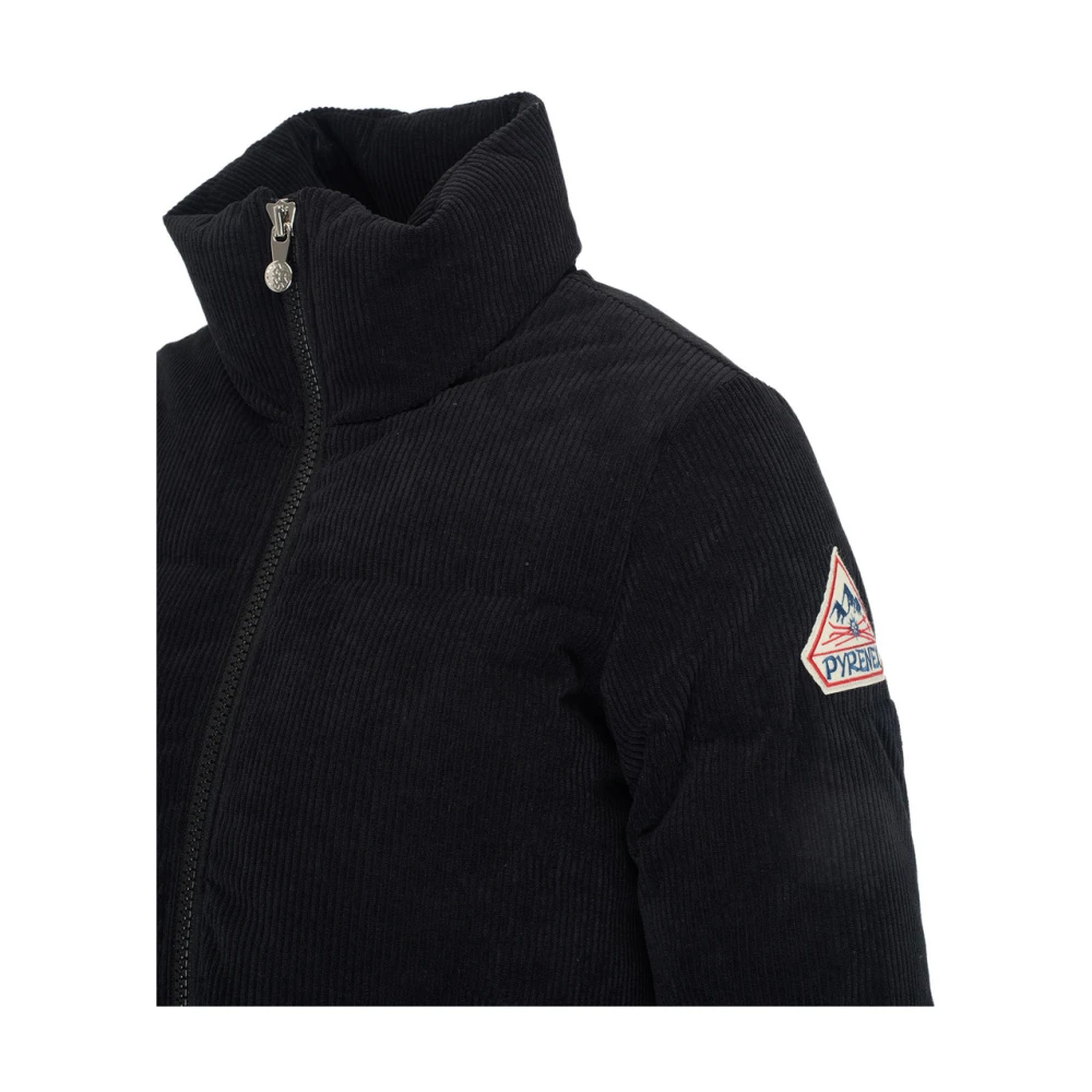 Pyrenex Korte blauwe fluwelen vintage retro jas Black Dames