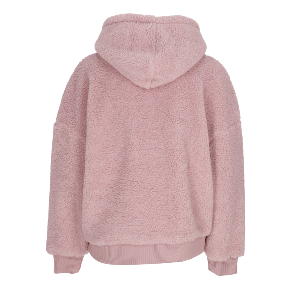 Karl Kani Metal Signature Teddy Hoodie Pink Dames
