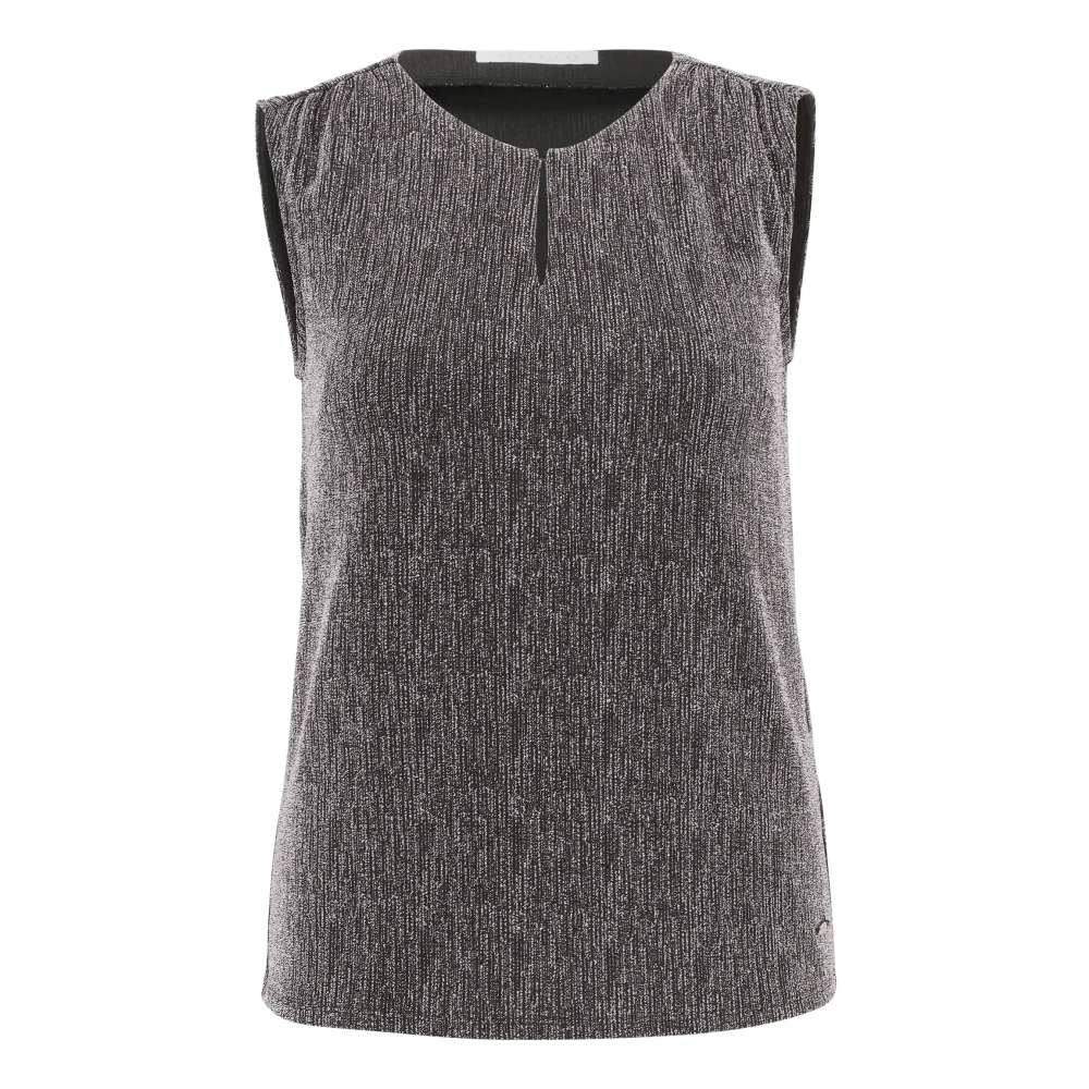 Betty & Co Lange mouw slip blouse Gray Dames