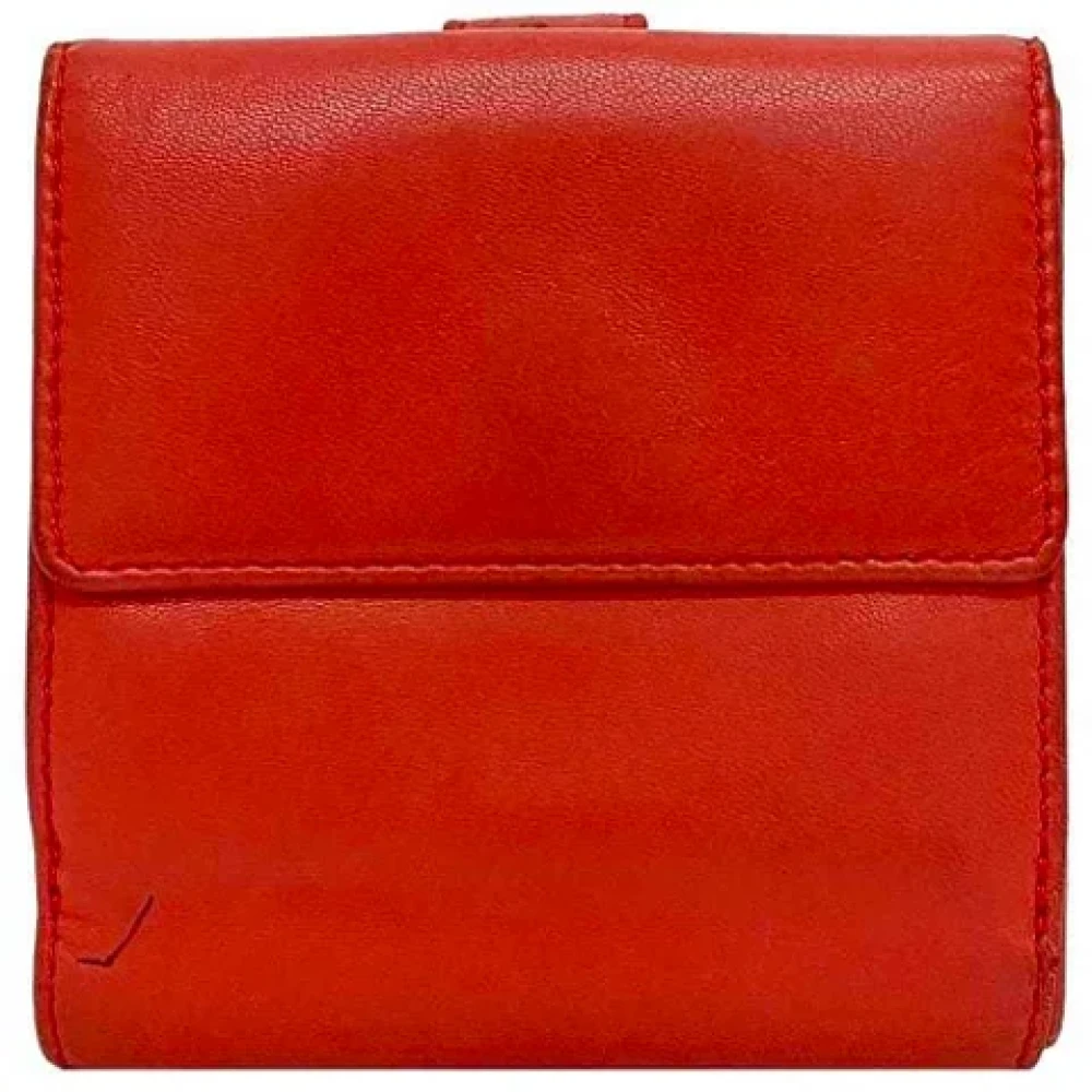 Loewe Pre-owned Leather wallets Red Dames