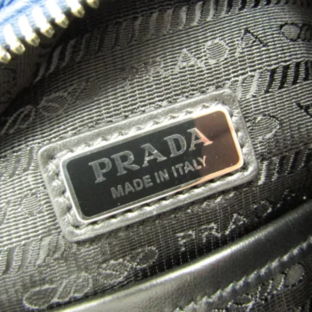 Prada Vintage Pre-owned Leather prada-bags Blue Dames