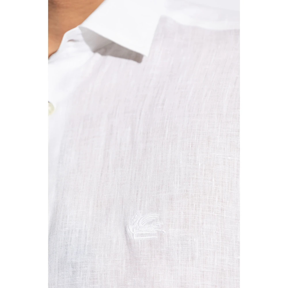 ETRO Linnen overhemd White Heren