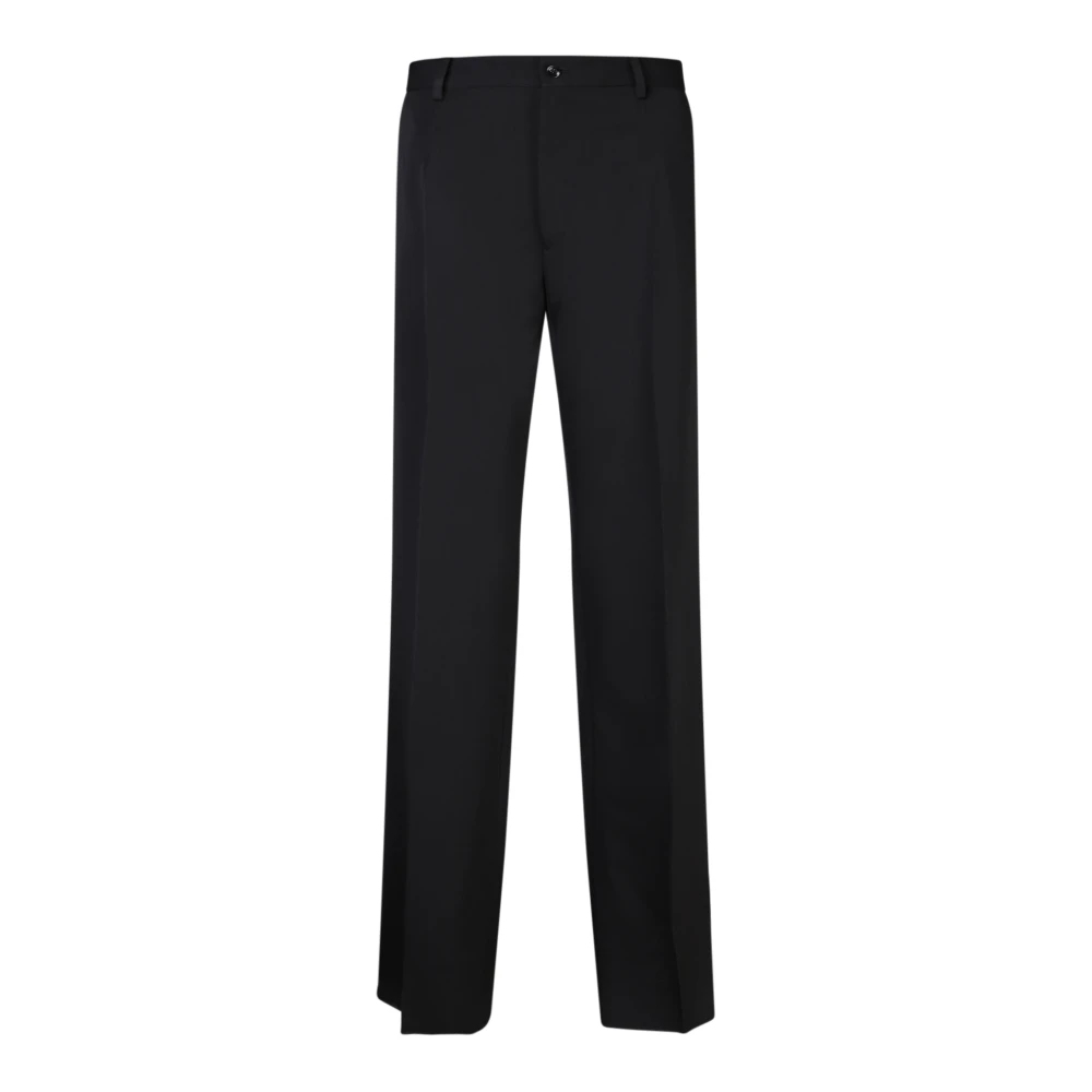 Dolce & Gabbana Men's Black Tailored Trousers Aw23