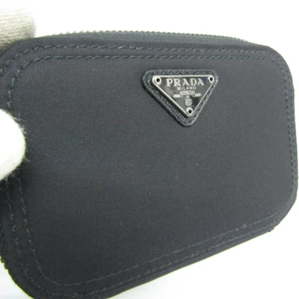 Prada Vintage Pre-owned Nylon key-holders Black Dames