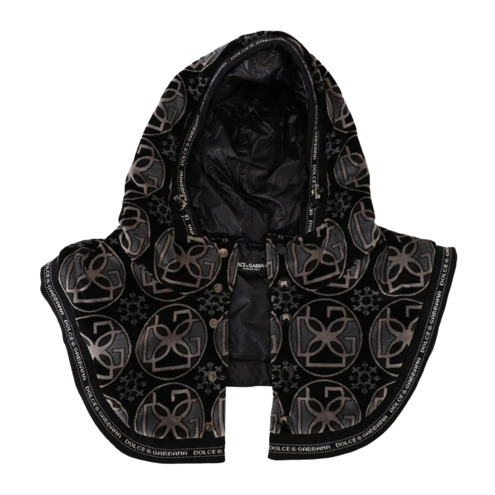Dolce & Gabbana Men's Black Logo Head Wrap Cotton Hat