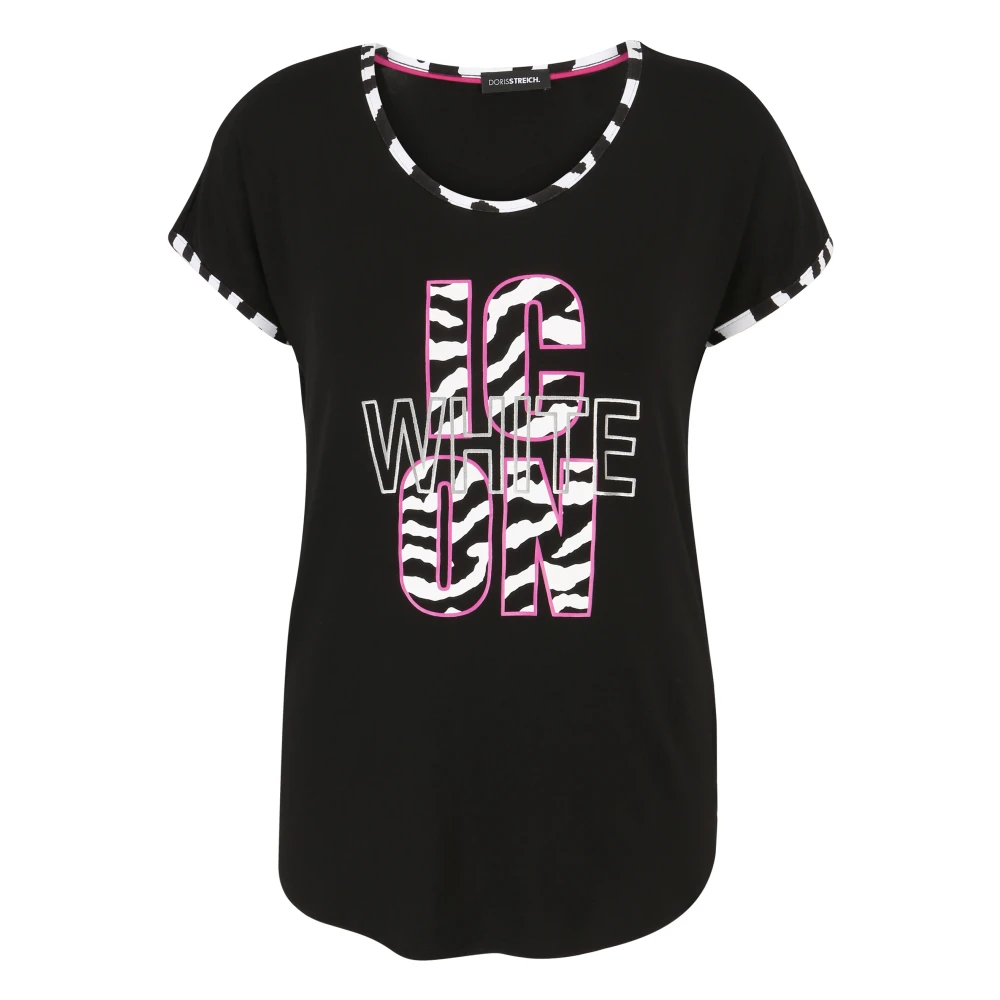 Doris S Iconisch Wit Shirt Black Dames