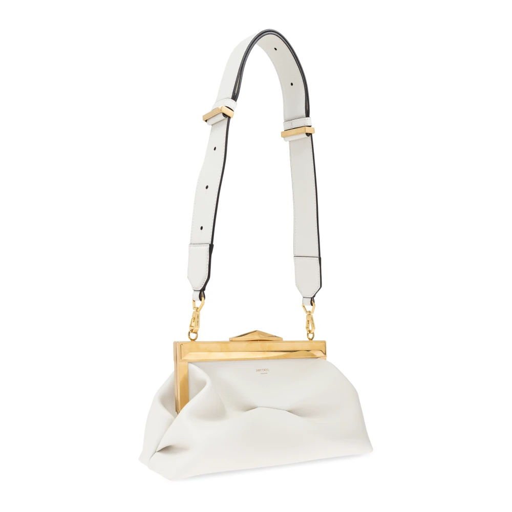 Jimmy Choo Leren clutch Diamant Beige Dames