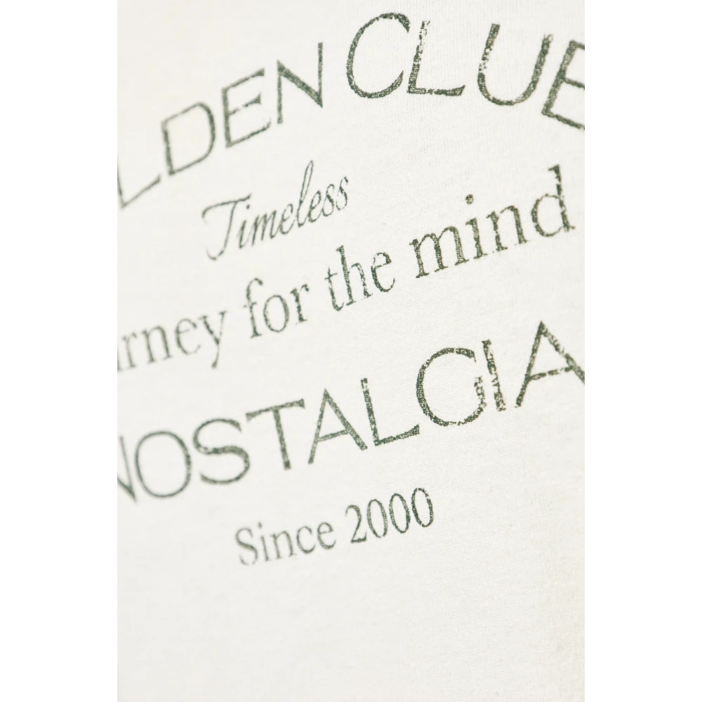 Golden Goose T-shirt met logo Beige Heren