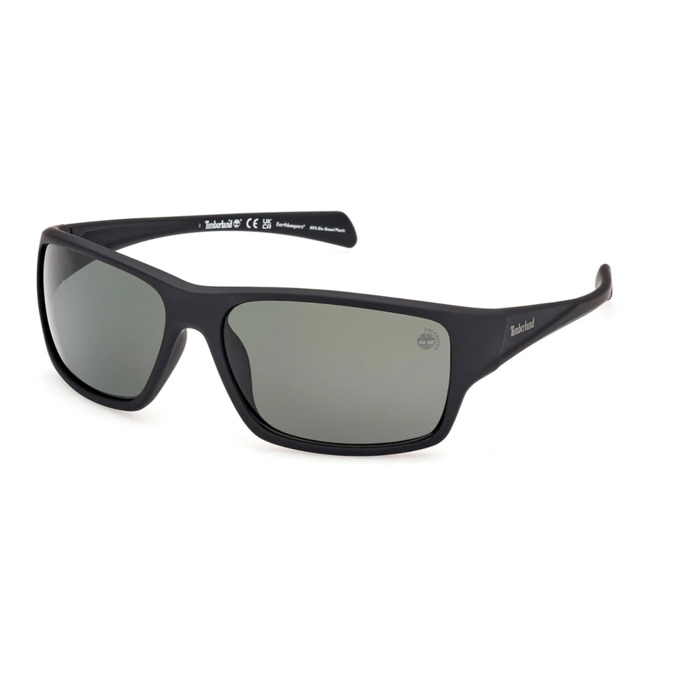 Timberland Black Sunglasses, Male, 61 Mm, Matte /Green Sunglasses