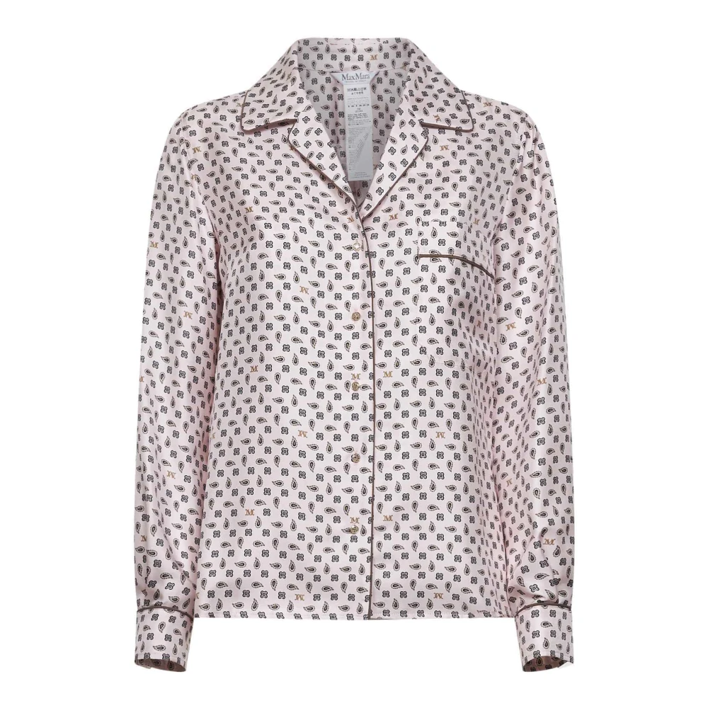 Max Mara Women's Multicolor Shirts, L, Disco Printed Silk Shirt