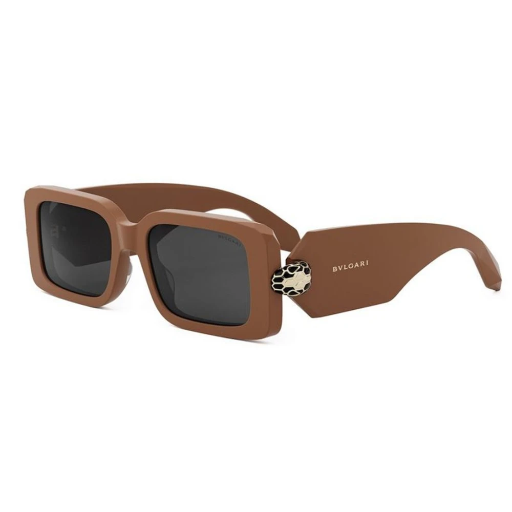 Bvlgari Brown Authentic Serpenti Forever Glasses - Unisex - Sunglasses - 53 Mm - Accessories
