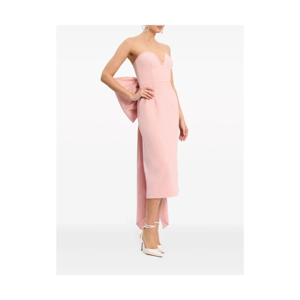 Rebecca Vallance Roze Strik Detail Potlood Jurk Pink Dames