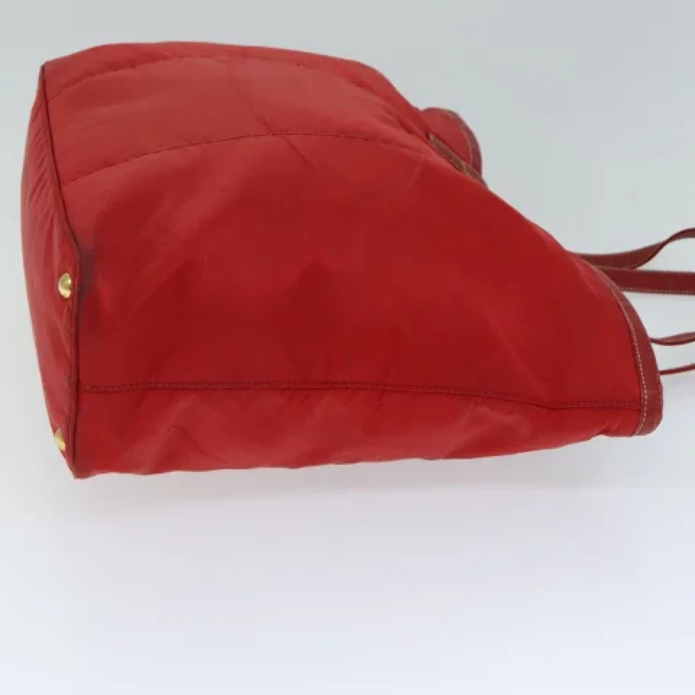Prada Vintage Pre-owned Nylon totes Red Dames