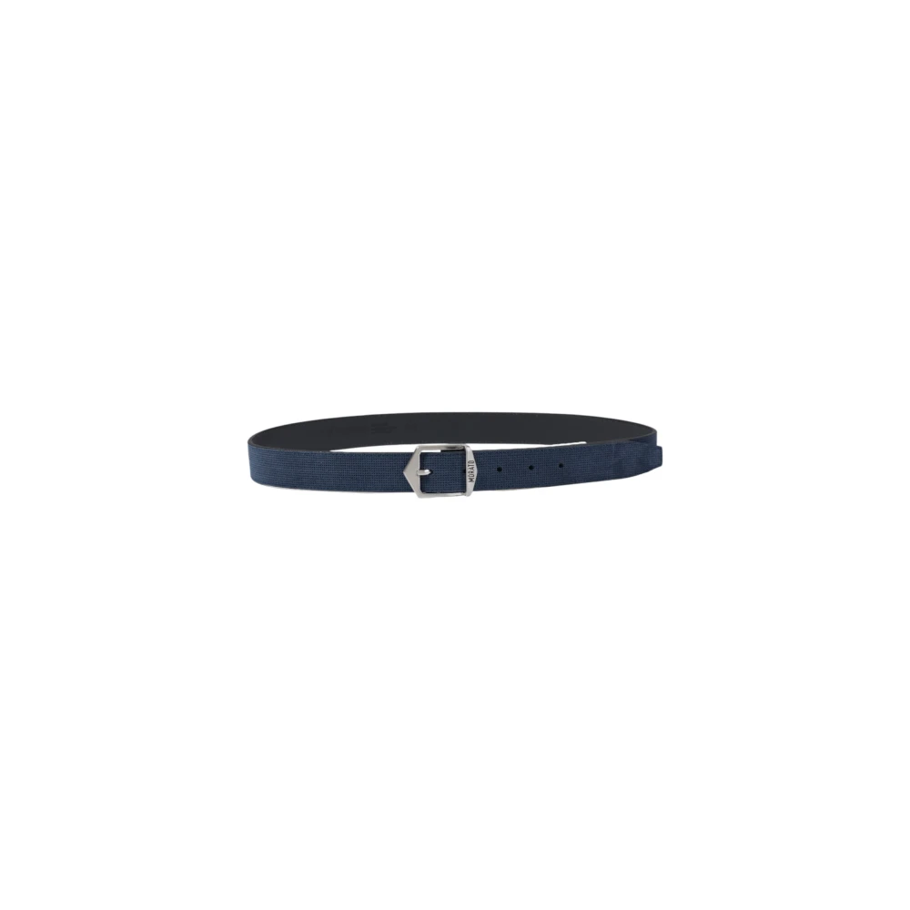 Antony Morato Blauwe leren riem met gepolijste afwerking Blue Heren