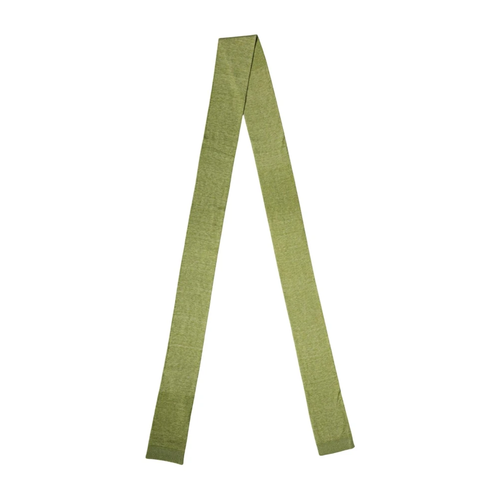 Dolce & Gabbana Men's Green Scarves, One Size, Cashmere Knitted Neck Foulard Scarf