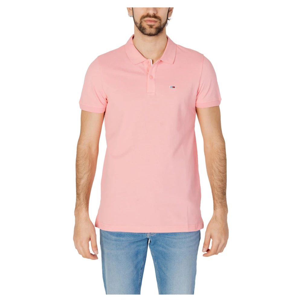 Tommy Jeans Polo Shirts Pink Heren