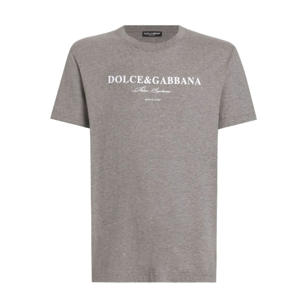 Dolce & Gabbana Men's Grey T-Shirt For Aw25