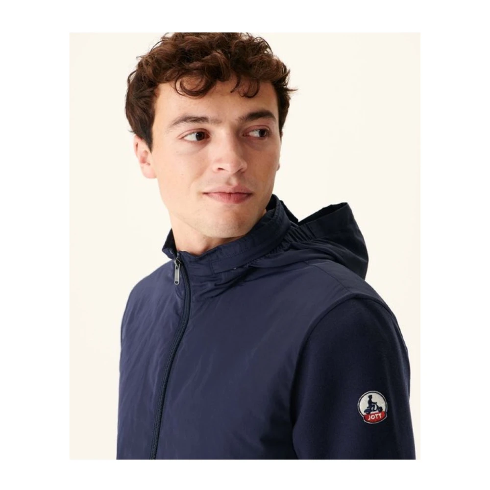 Jott Blauwe hoodie met ritssluiting Blue Heren