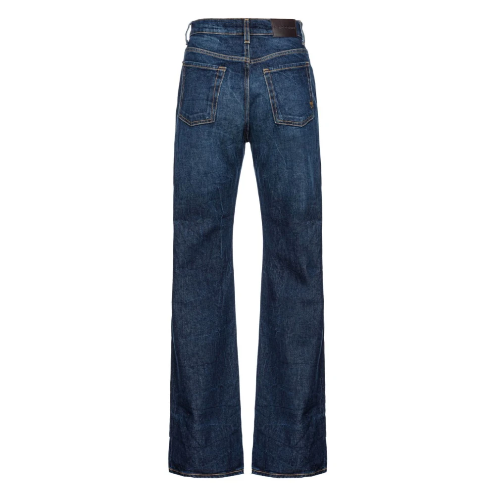 pinko Denim Jeans met Contrastvoering Blue Dames