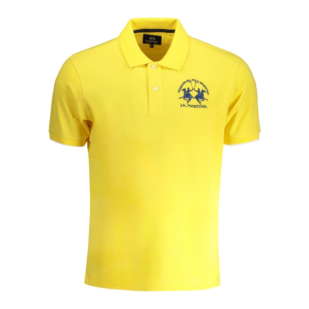 LA MARTINA Gele polo met korte mouwen voor heren Yellow Heren