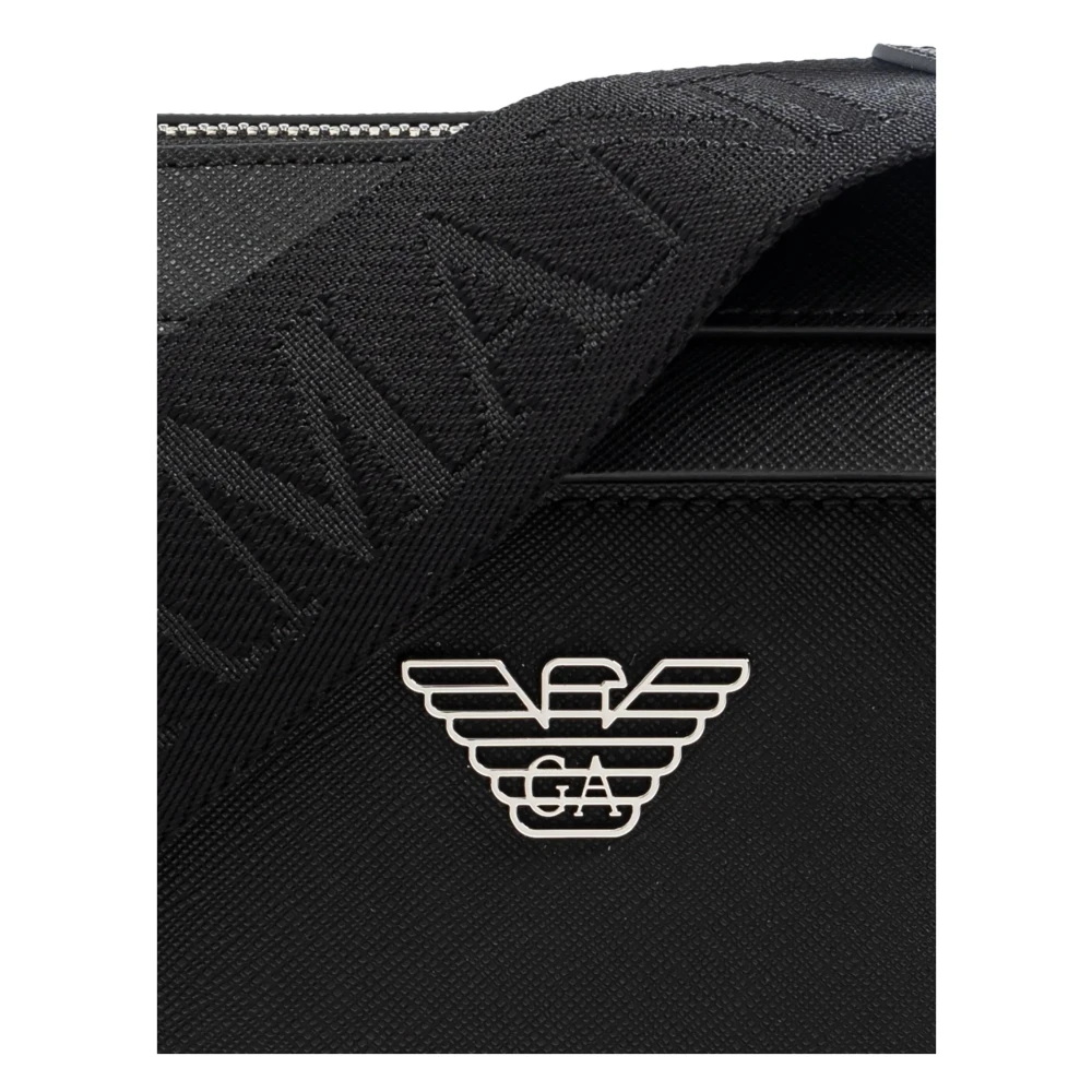 Emporio Armani Zwarte Crossbodytas voor Mannen Black Heren