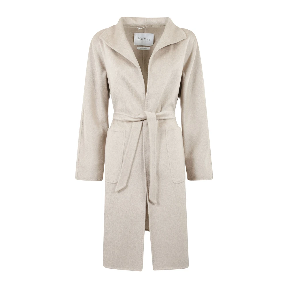 Max Mara Elegante Zwarte Jas voor Vrouwen Beige Dames