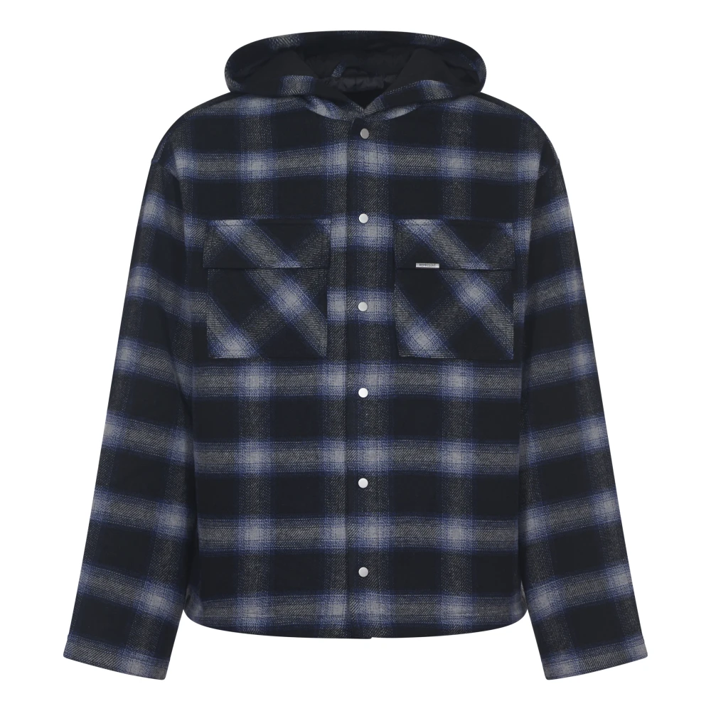 Represent Hooded Overshirt Blue Heren