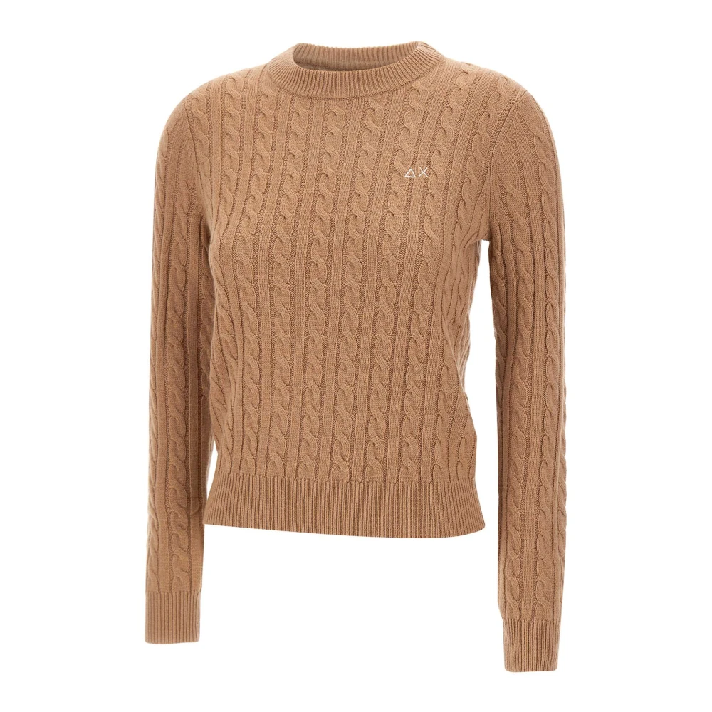 Sun68 Beige Wollen Blend Trui Beige Dames