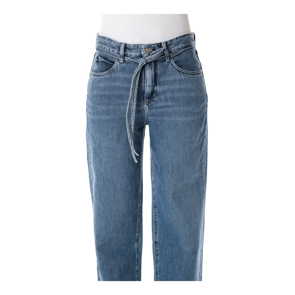 ARMEDANGELS Cut Hem Baggy Fit Jeans Blue Dames