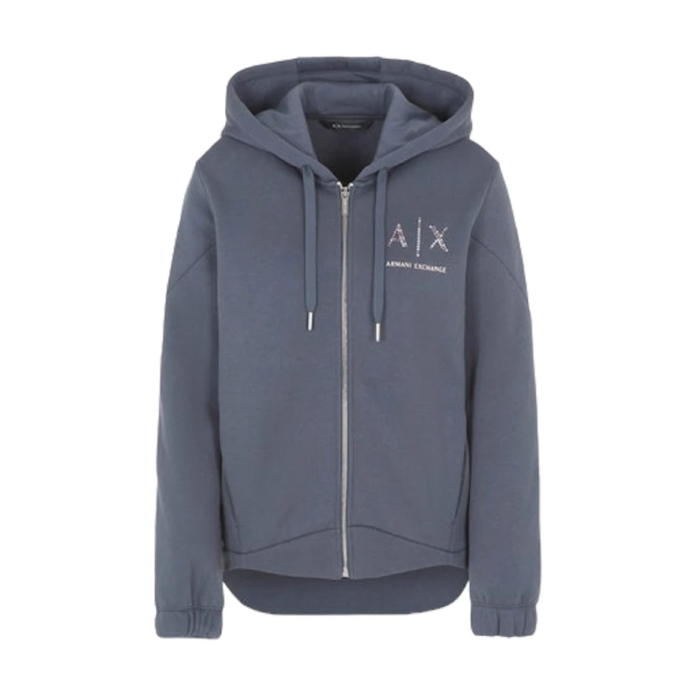 Armani Exchange Zip Hoodie Sweater Gray Dames
