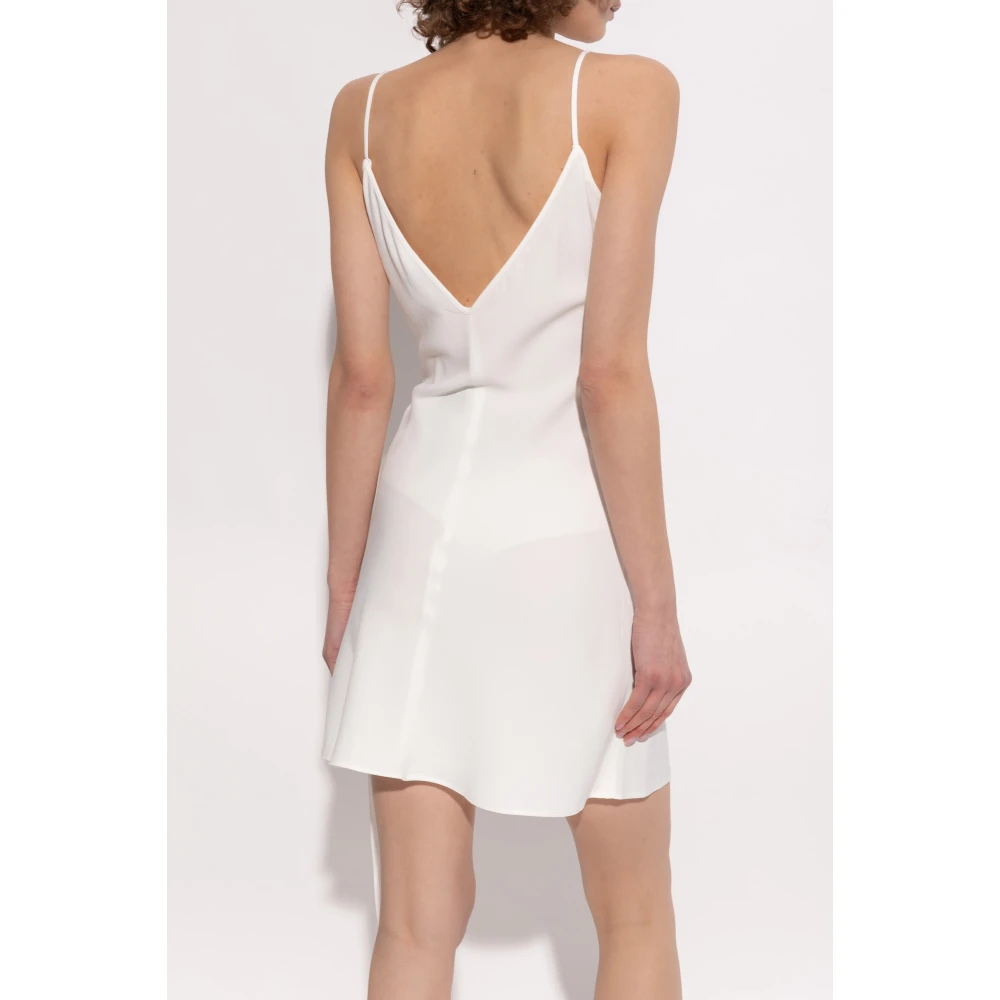 Blumarine Jurk met satijnen ceintuur White Dames