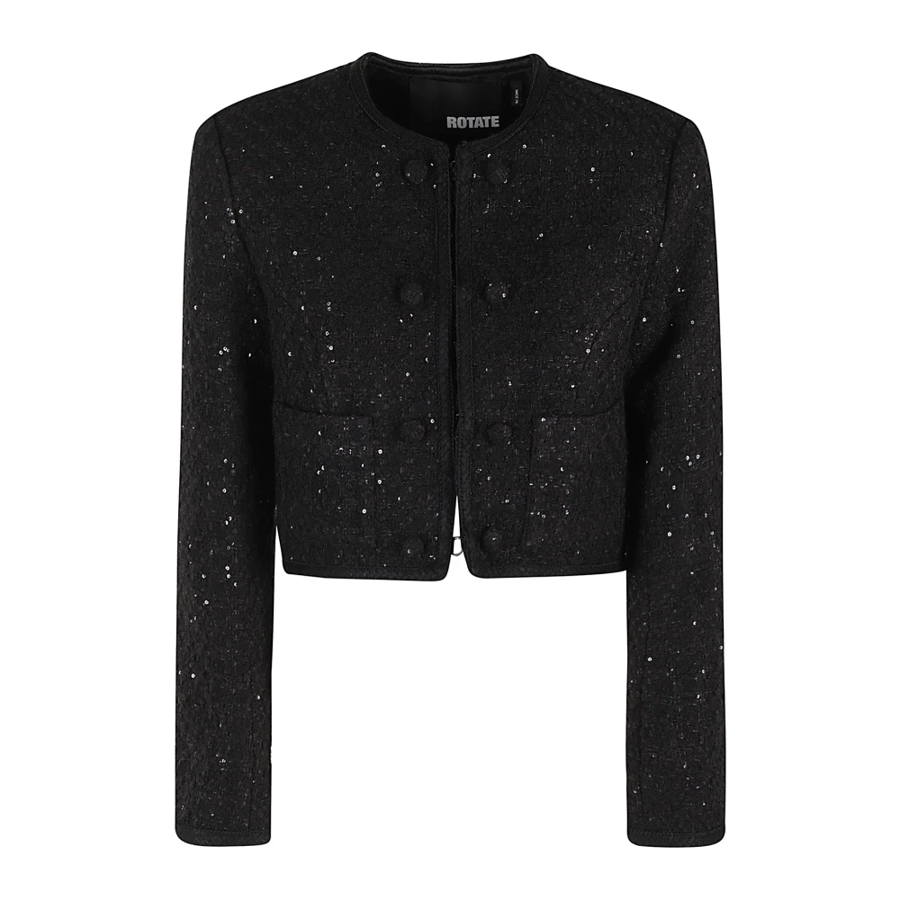 Rotate Birger Christensen Boucle Crop Jack Black Dames