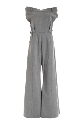 Grå Gabardine Jumpsuit