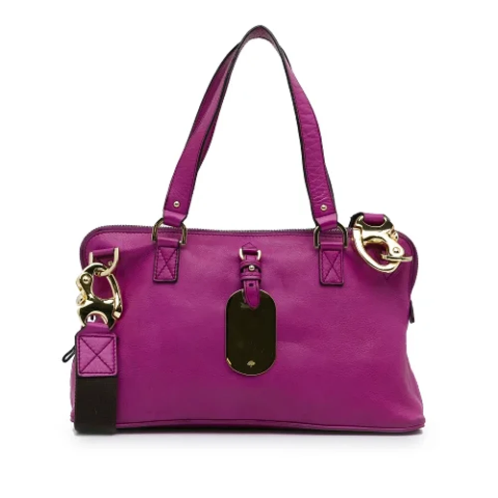Mulberry Pre-owned Leather shoulder-bags Purple Dames